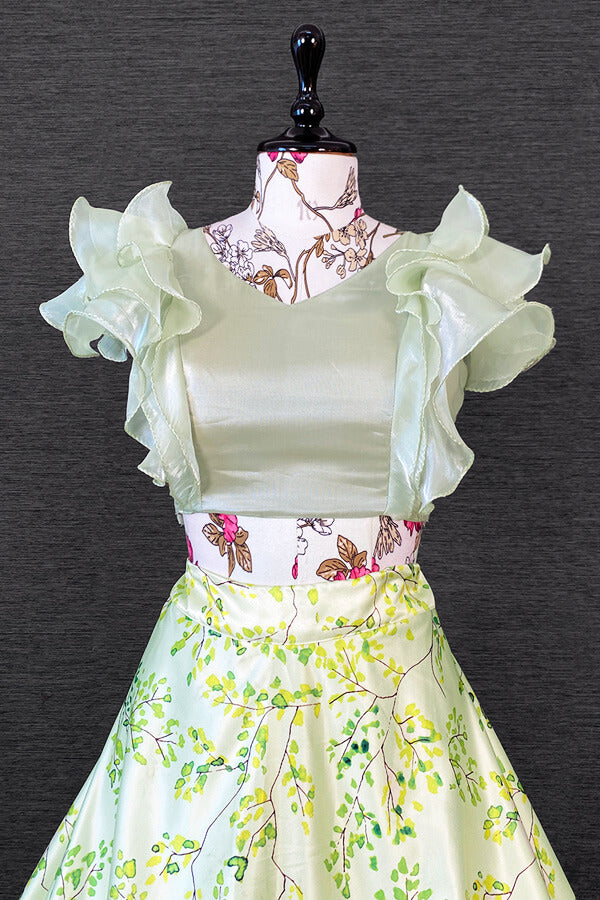 Floral Print Lehenga With Crop Top Design 2023 - Anaya Designer Studio