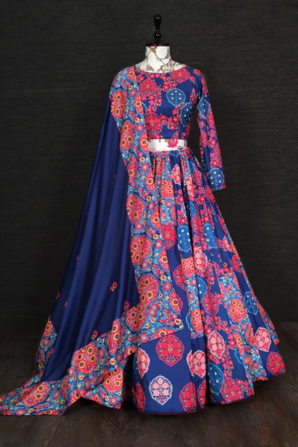 Designer Floral Print Lehenga Choli For Wedding - Anaya Designer Studio