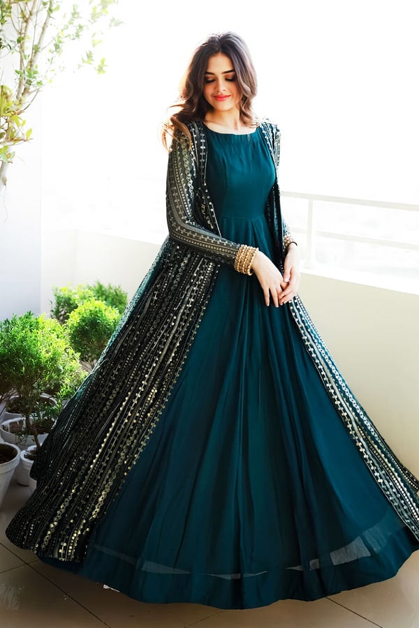 Designer Long Shrug Dress For Girls - Anaya Designer Studio
