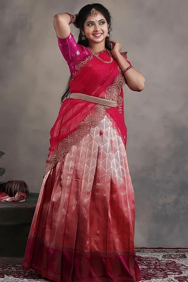 Latest Designer South Indian Half Saree Lehenga 2022 - Anaya Designer Studio