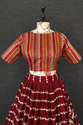 Designer Maroon Bridal Lehenga With Crop Top Blouse