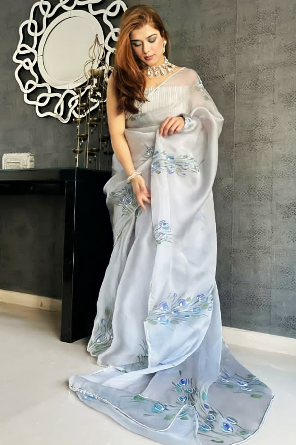 Designer Party Wear Saree For Wedding Guest - Anaya Designer Studio