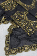 Designer Black Saree in Vidya Balan Style