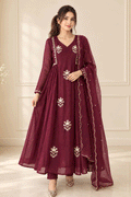 Designer Embroidery Work Anarkali Dress