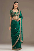Designer Fancy Zari Saree for Bridesmaid Reception