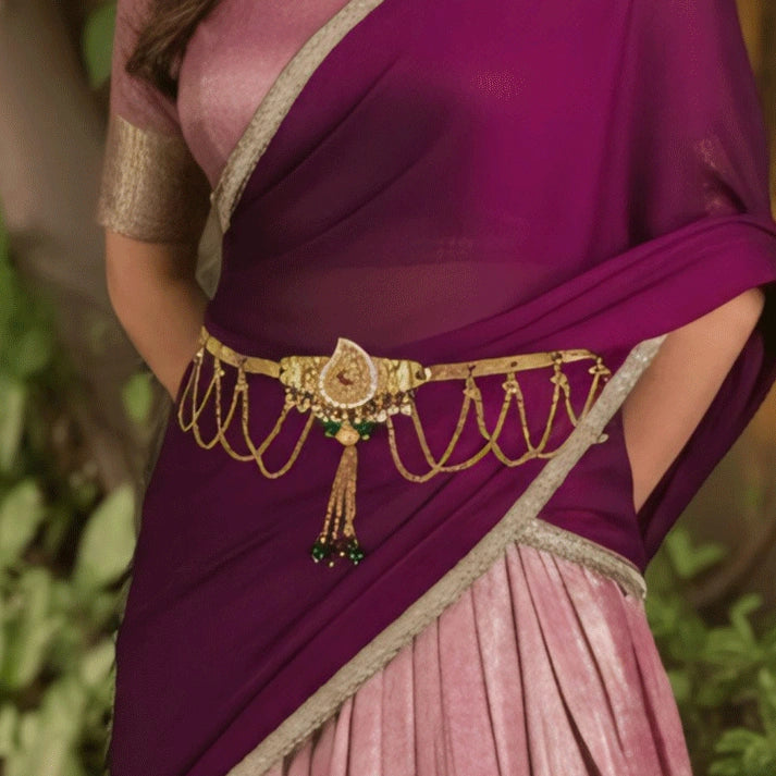 Designer Layered Gold Chain Waist Belt