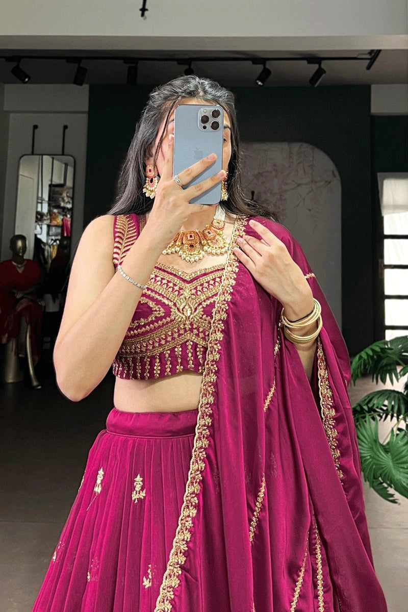 Designer Lehenga Choli With Silk Fabric