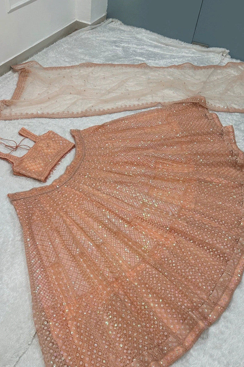 Designer Net Lehenga