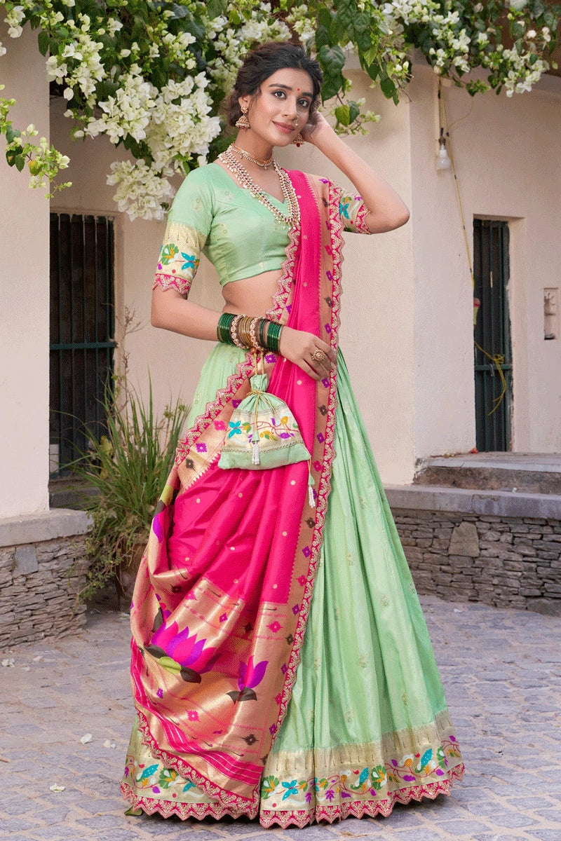 Designer Paithani Half Saree