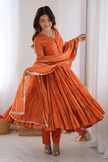 Sangeet Special Ready To Wear Ruffle Gown