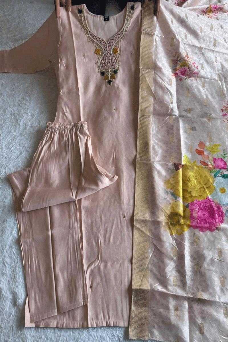 Designer Peach Kurti