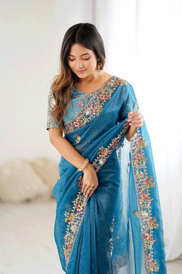 Special Reception Silk Saree For Girl