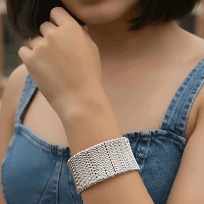 Silver Tone Cuff Bracelet