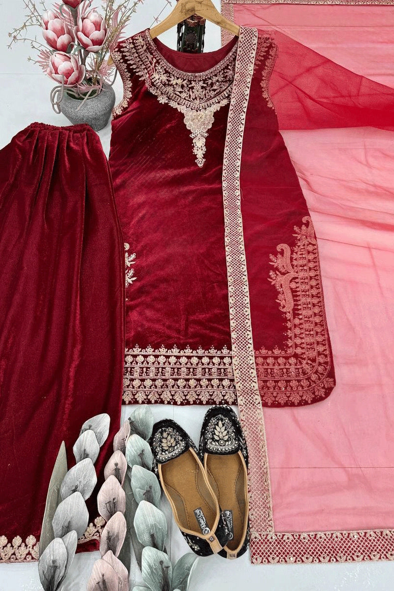 Designer Velvet Outfit