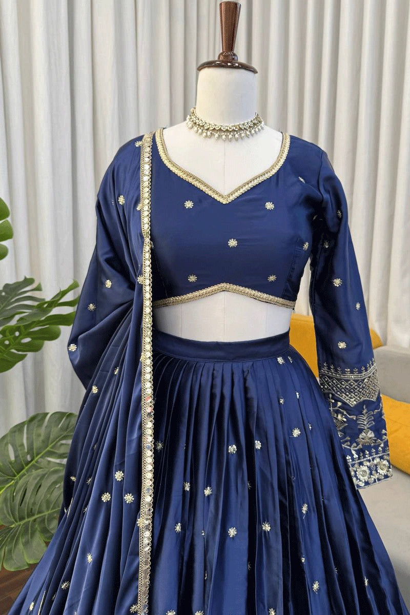 Designer blue lehenga choli