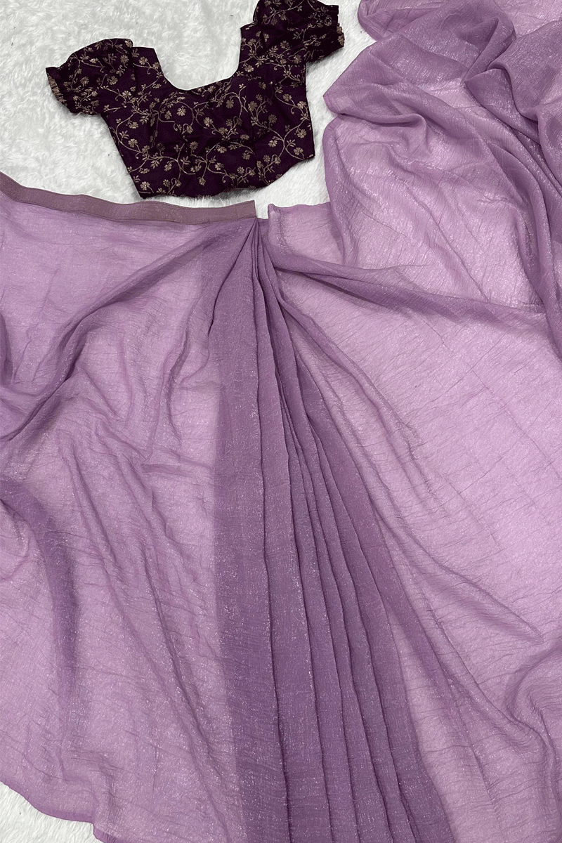 Designer purple saree