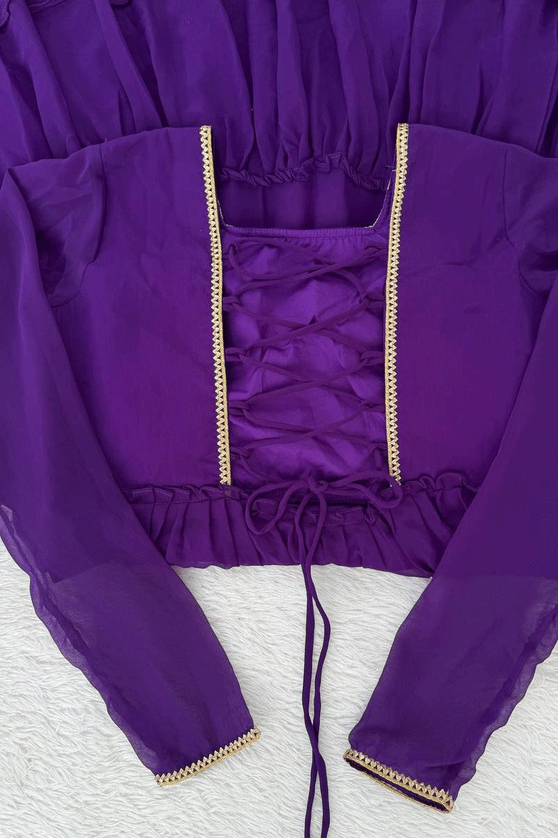 Designer ruffle Anarkali