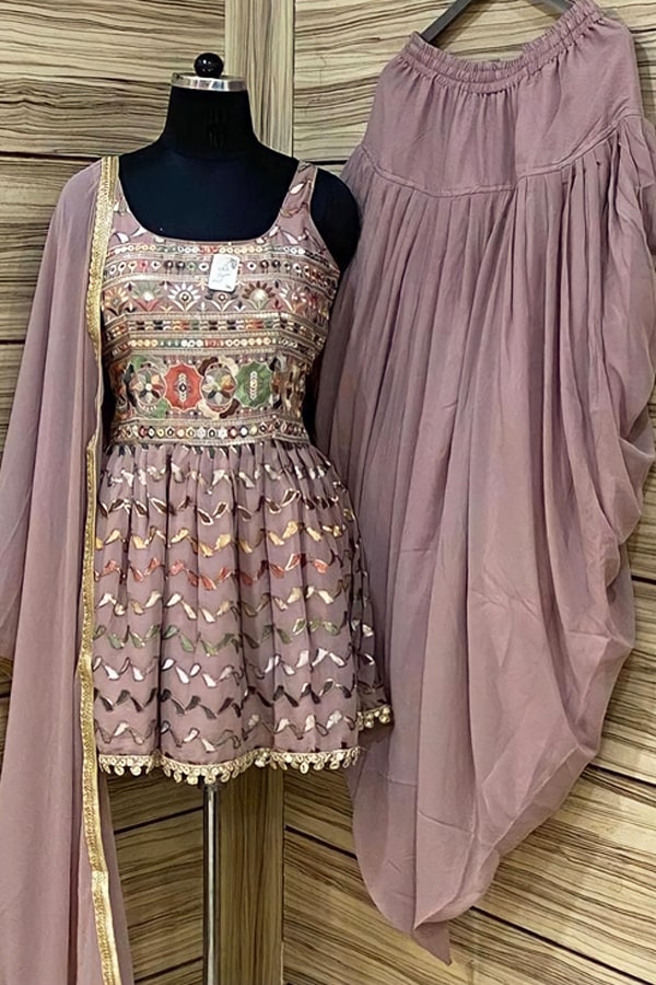 Dhoti and crop top for Wedding girls (3 Colors) - Anaya Designer Studio