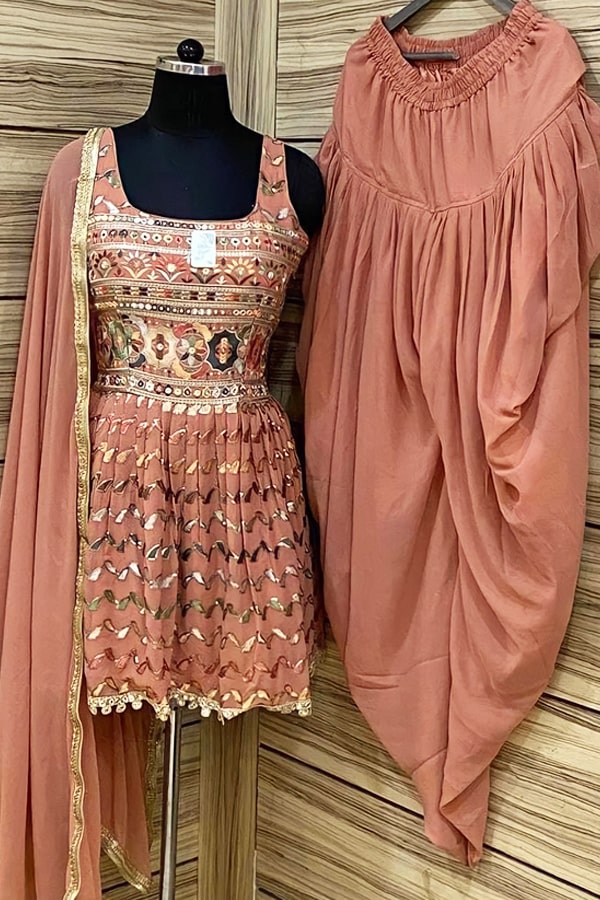Dhoti crop top with Dupatta online Ladies Girl - Anaya Designer Studio