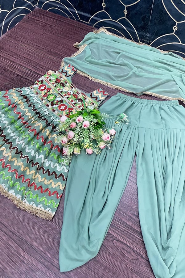 Dhoti crop top with Dupatta online Girls (3 Colors) - Anaya Designer Studio