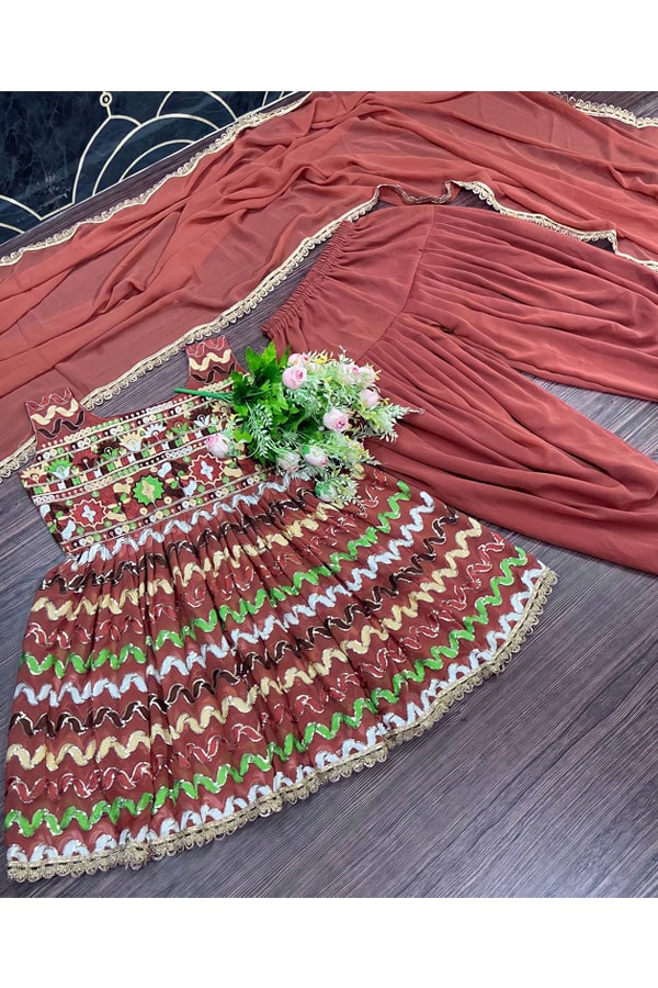 Dhoti crop top with Dupatta online Ladies Girl - Anaya Designer Studio