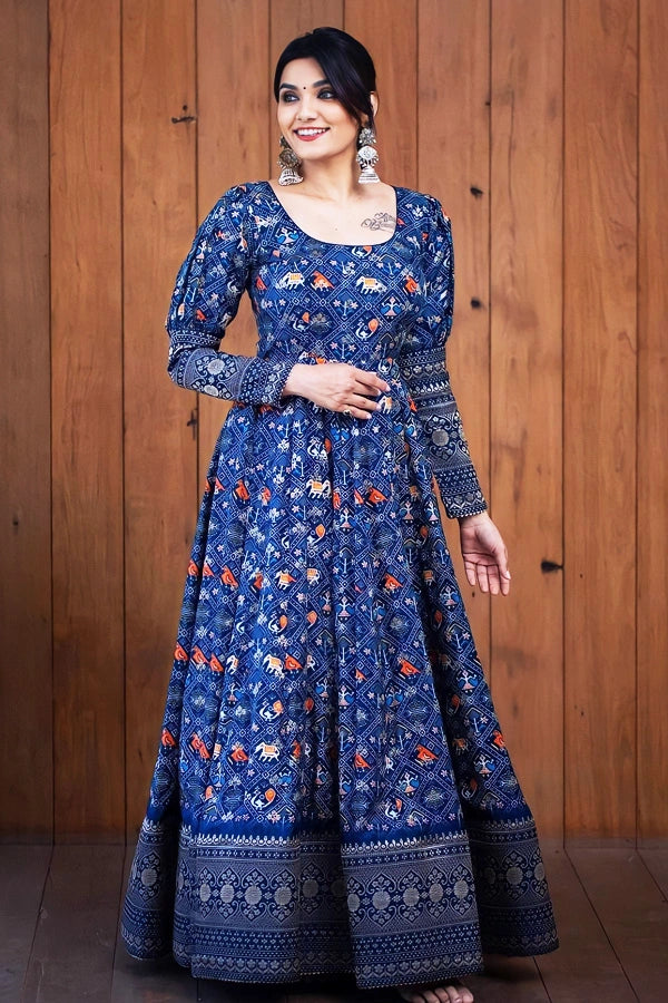 Blue Royal Blue One Piece Dress Beautiful Blue Gown Dress For Women Indian Wedding Designer Anarkali Blue Royal Blue One Piece Dress Beautiful Blue Gown Dress For Women Indian Wedding Designer Anarkali