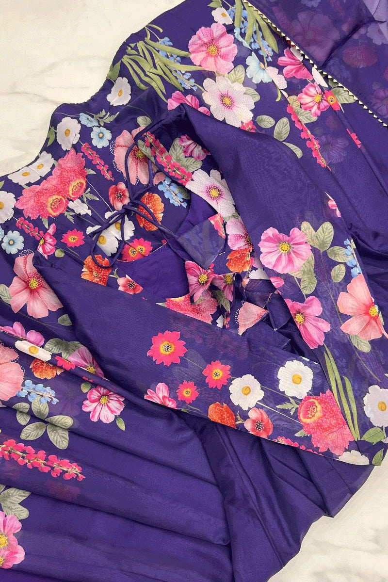 Digital Print Anarkali Suit 