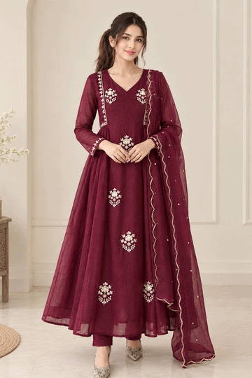 Diwali Special Anarkali Dress For Girls