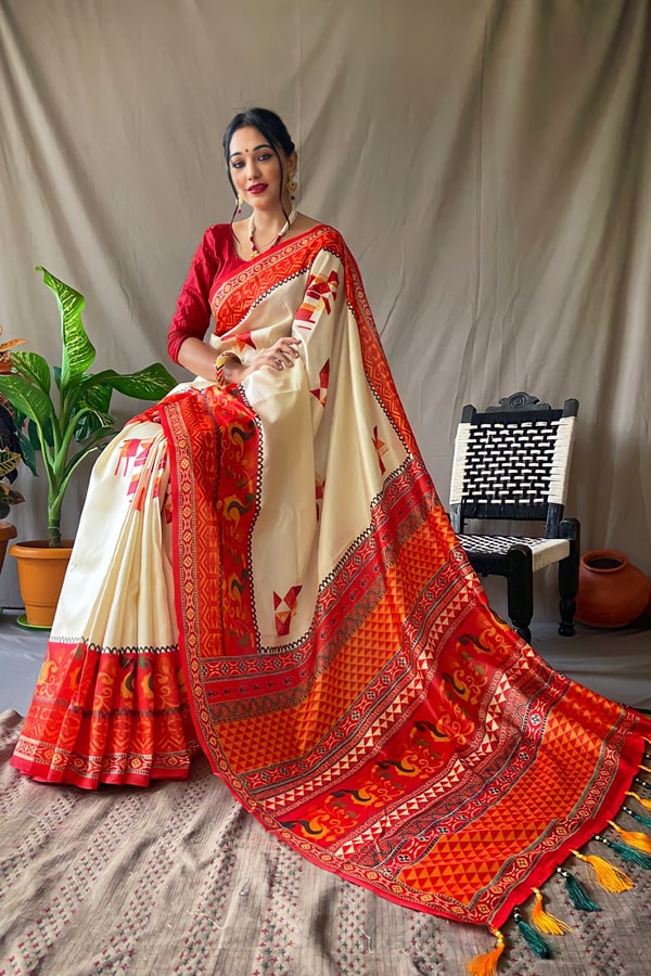 Durga puja saree collection 2021 Look Red - Anaya Designer Studio