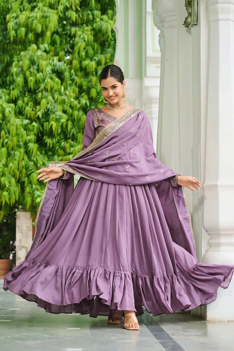Elegant Anarkali Dress for Religious Function