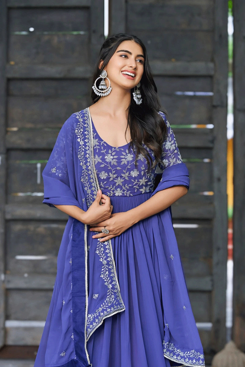 Purple Anarkali Gown