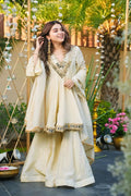 Elegant Full Sleeves Sharara Suit with Real Mirror Work
