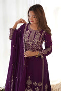 Elegant Kediya Style Kurta Sharara Set For Eid Collection