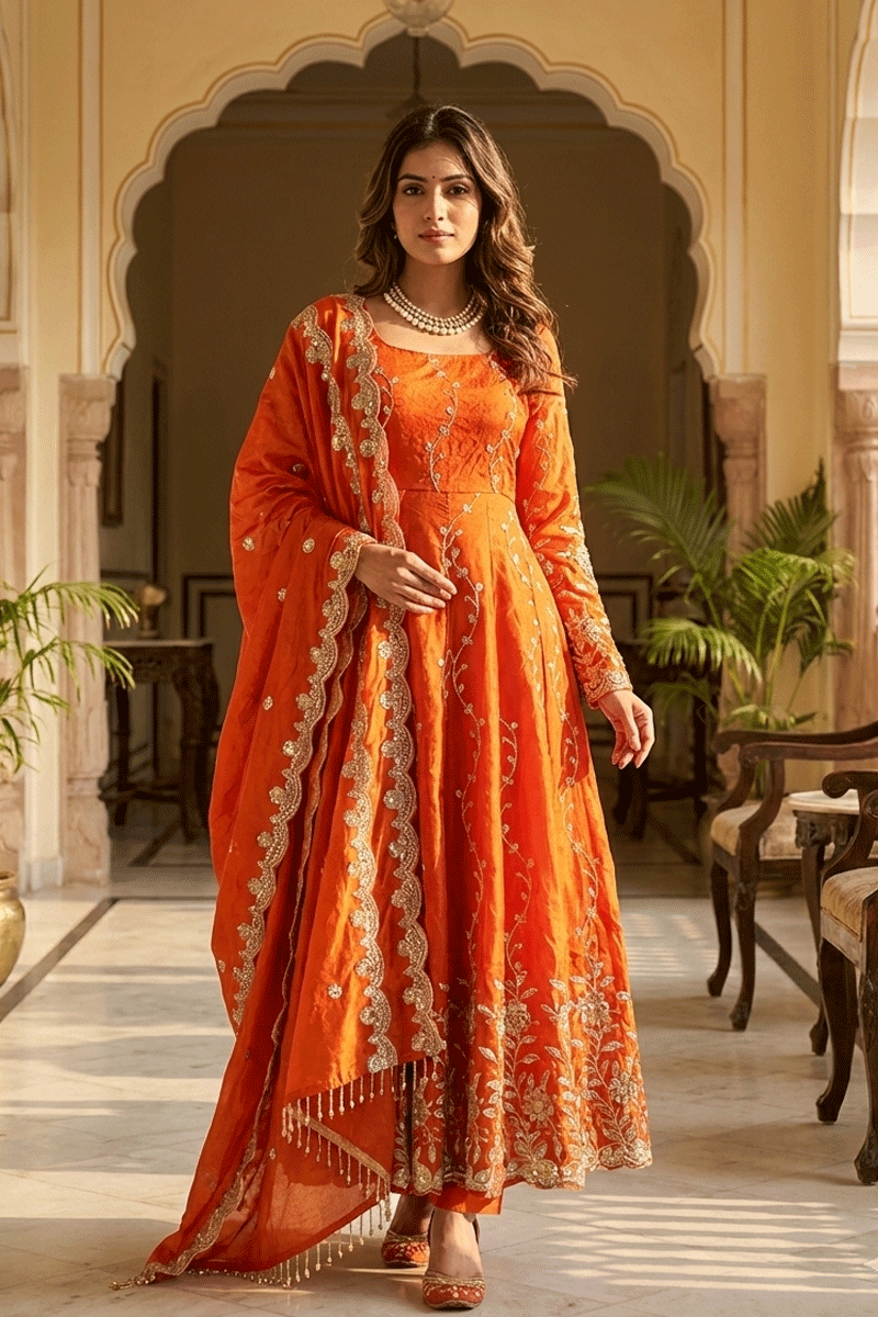 Elegant Orange Dress