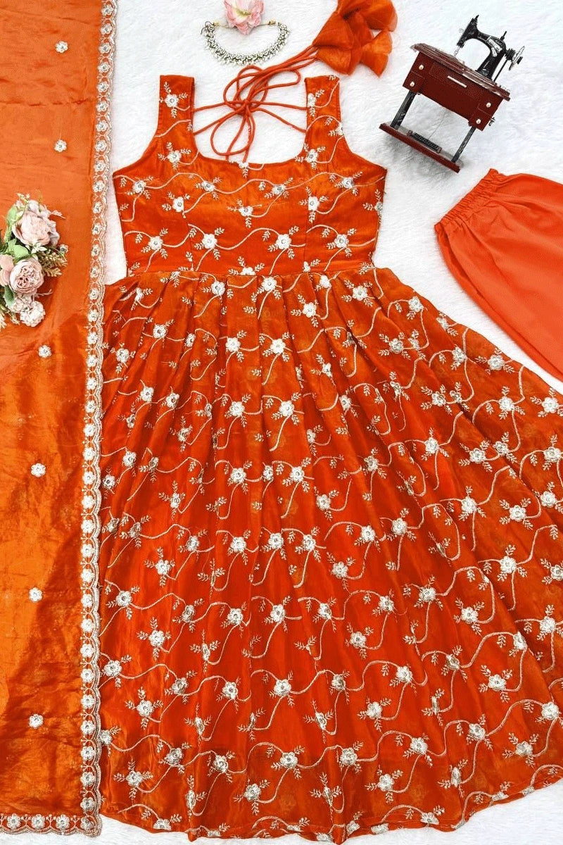 Elegant Orange Dress