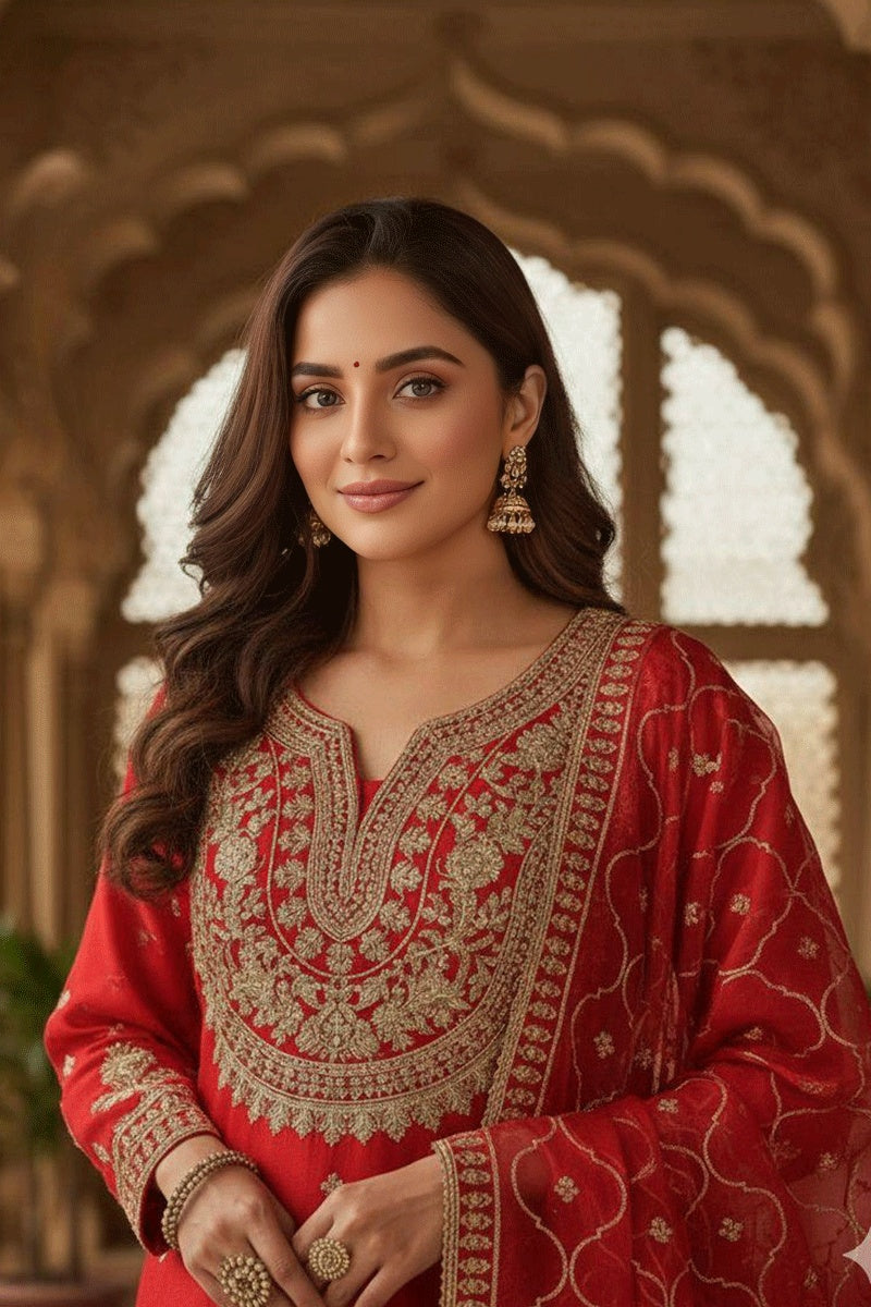 Elegant Red Ethnic Wear