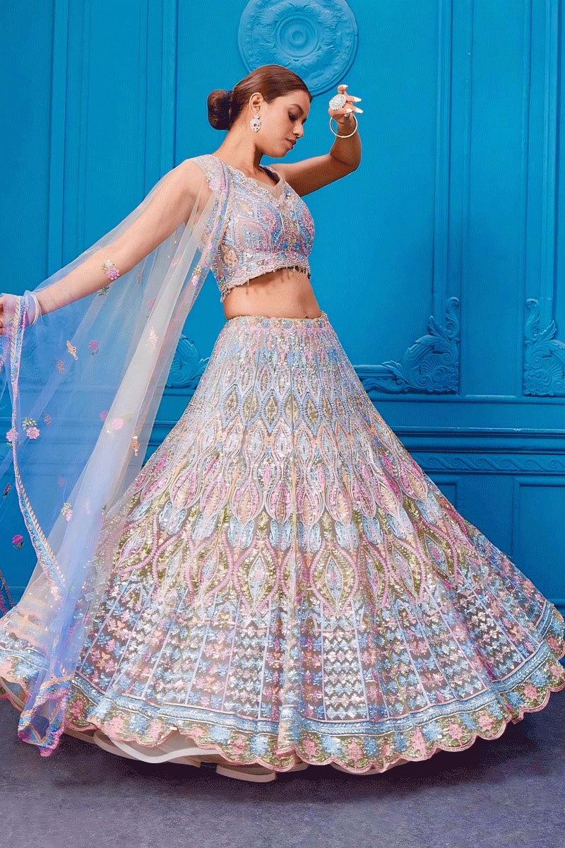 Real Mirror Work Lehenga