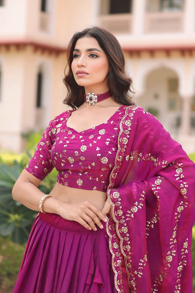 Elegant embroidered bridal ensemble