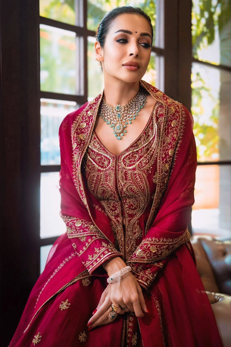 Elegant floor-length ethnic gown