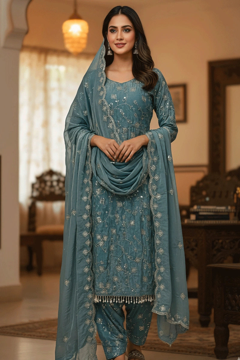 Embroidered Dhoti Salwar