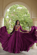 Embroidery And Mirror Work Gown