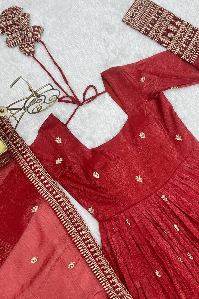 Embroidery Border Anarkali Gown 