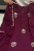 Embroidery Work Anarkali Suit For Girls