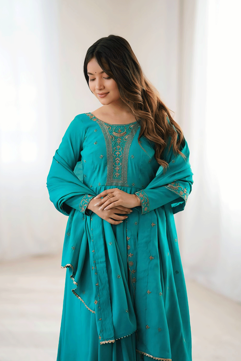Full Sleeves Anarkali Dress