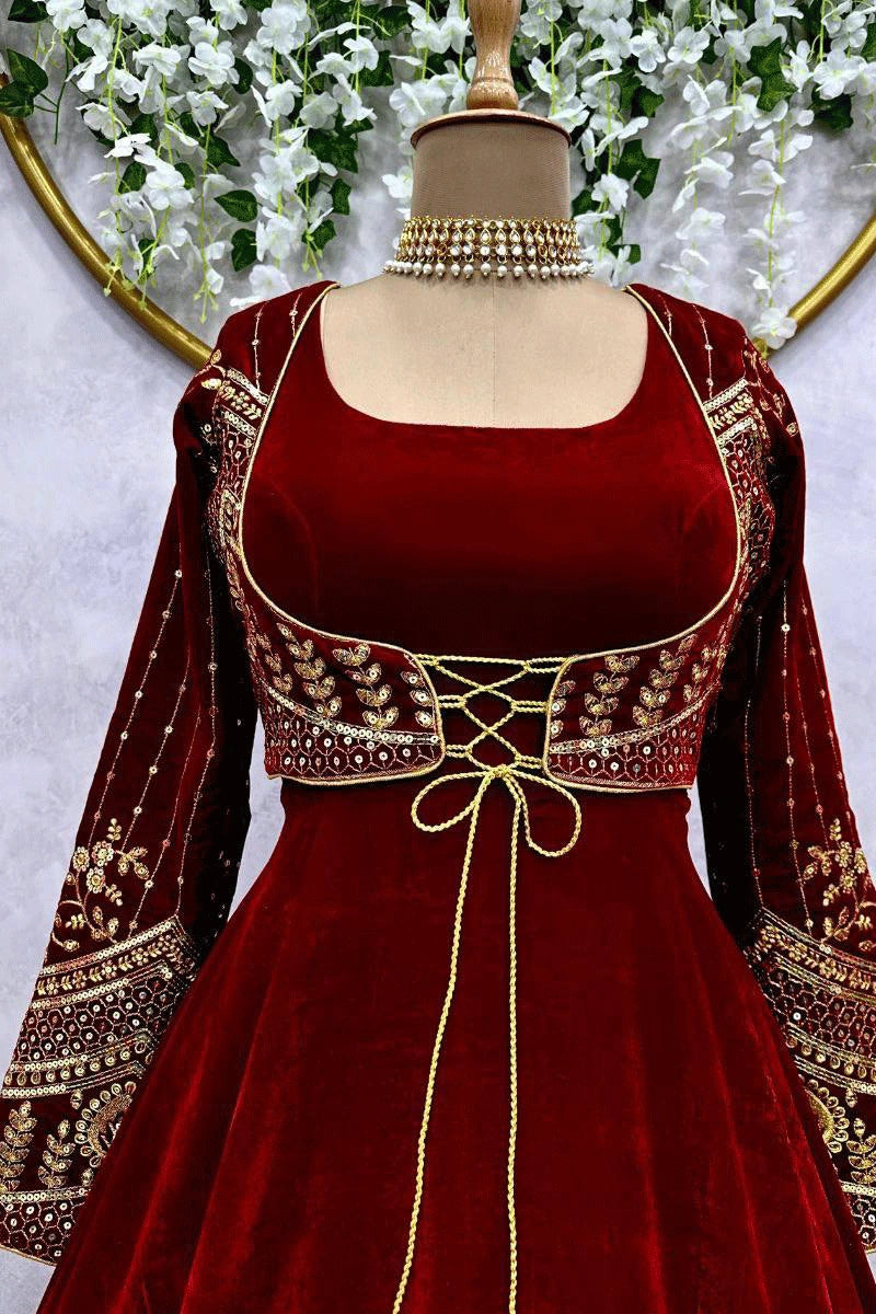 Embroidery koti Anarkali