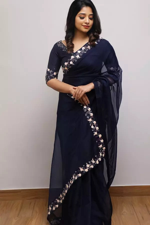 Evening Wedding Designer Saree For Wedding Reception 2022 - Anaya Designer Studio