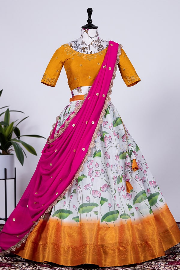 Latest Grand Half Saree For Reception - Anaya Designer Studio