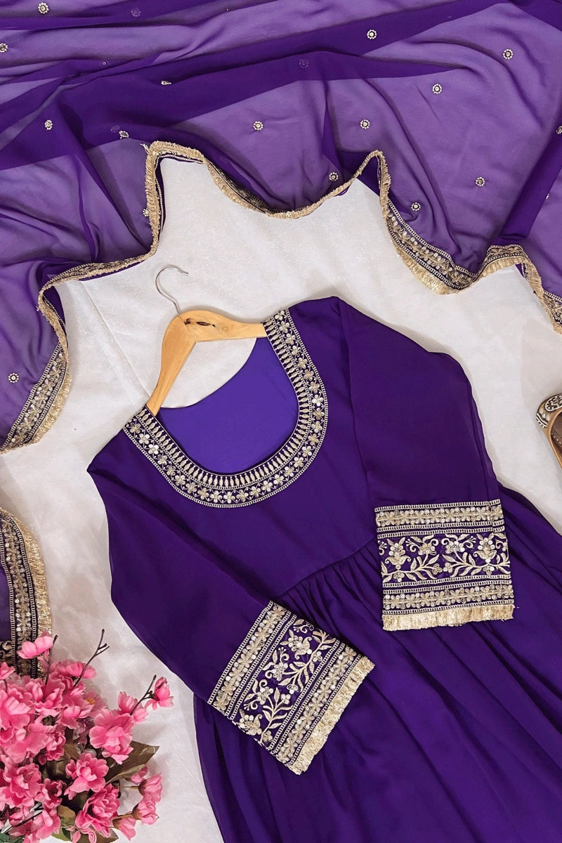 Festive Purple Outfit