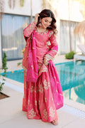 Festive Wear Sharara Suit With Sequenece Work