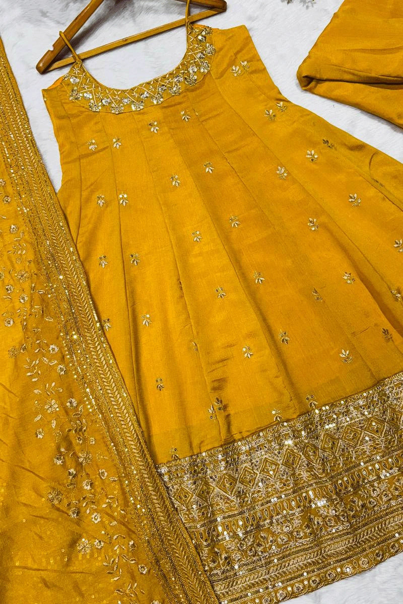 Festive embroidered suit